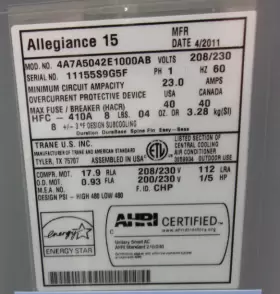ACC19734 AMERICAN STANDARD Central Air Conditioner Condenser #2