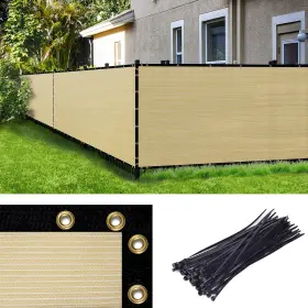 6X50-BEIGE-1PC AMGO Fence Privacy Screen Standard Wind