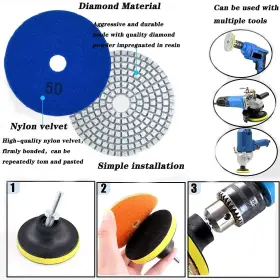 721996960597 ANAHAF Diamond Polishing Pads Set Sanding Kit #3