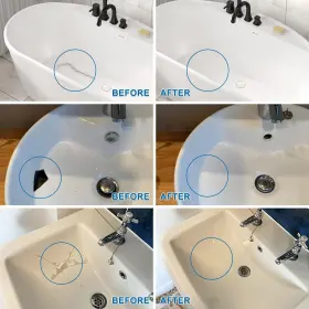741311036776 ANKITA Fiberglass Tub Repair Shower Porcelain #3