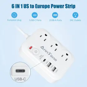 ZYC11 ANNTANE Travel Plug Adapter Extension #3