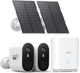 C7P2BH11-4H AOSU Solar Security Cameras Wireless Qhd