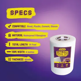 720310447202 ATACK Fiberglass Drywall Repair Tape Adhesive #2