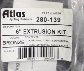 280-139 ATLAS Lighting Extrusion Kit