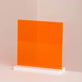 Azm Displays Ap1/8flurorangep 1/8 Inch 0.118 Orange Neon Fluorescent Acrylic Plexiglass Sheet 24 X12 Cast 3