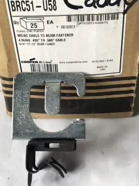 BRC51-U58 B-LINE SYSTEMS Cooper Ac Cable Beam Fastener Pack