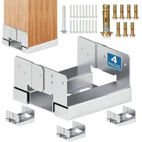 MTJ02 BAONEEDY Galvanized Post Base Concrete Pack Deck Anchor