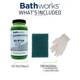 859750004338 BATHWORKS Ez Etch Etching Paste Tub Tile Wall #2