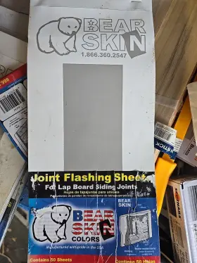 857933001143 BEAR SKIN Joint Flashing Sheets Lap Board Siding