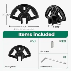 BFR0006 BENFAR Pack Seam Snow Guards Roofs Solid #3