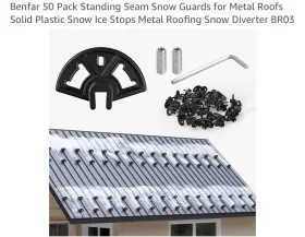 BFR0024 BENFAR Pack Snow Guards Roofs Seam Stops Ro