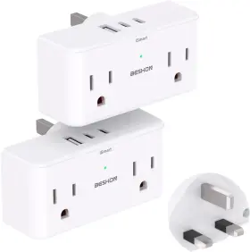 BS421K BESHON Pack Ireland Travel Plug Adapter
