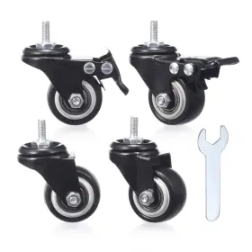 BH-250705 BLUE HANDCART Caster Wheels Set Stem Whee BH-250705 BLUE HANDCART Caster Wheels Set Stem Whee