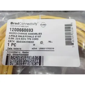 1200660693 BRAD CONNECTIVITY Micro Double Ended Cordset Awg