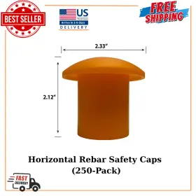 832029 Horizontal Rebar Safety Caps