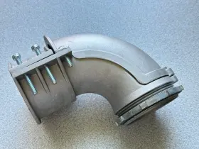 812-DC2 BRIDGEPORT Deg Flexible Conduit Connector Zinc