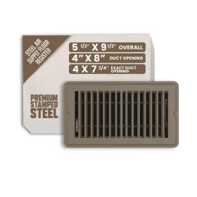 AGMF0408 BRYCE HARDWARE Floor Register Walkable Steel Vents