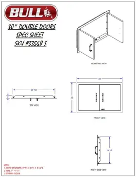 33568 BULL GRILLS Steel Double Doors #2