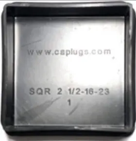 Caplugs 639167ab 2 1/2 Inch Sqr 10-14g And 16-23g -2.24 -2.33 Id Blk Tubing Plug Steel Fence Post Pipe