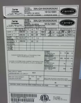 ACC19003 CARRIER Central Air Conditioner Heat Pump Condenser #2