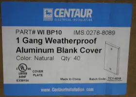 WI-BP10 CENTAUR Gang Weatherproof Blank Cover #2