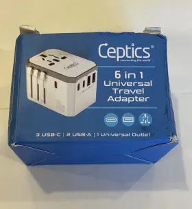 UP-70KU-WH CEPTICS Travel Adapter Usb Qc