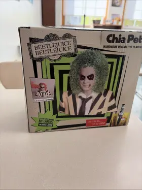 021363009967 CHIA PET Beetlejuice Pottery Planter Halloween