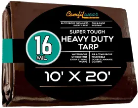 Comfitwear 697273978046 16 Mil Multi-purpose Extra Heavy Duty Tarps - Car Boat Camping And General Pu