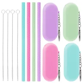 588085 COMNICO Silicone Straws Set Drinking Travel
