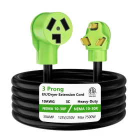 CONABLE-3P-10FT-NEMA10-30 CONABLE Prong Dryer Extension Cord