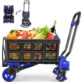 5351-BL2 COOCHEER Dolly Folding Basket