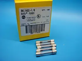 BK-AGC-1-8 COOPER BUSSMANN Acting Glass Tube Fuse Pack Amp