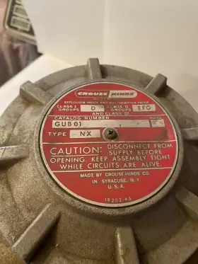 GUB01 COOPER CROUSE-HINDS Ype Nx Explosion Junction Enclosure
