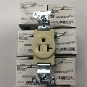 5361V COOPER WIRING DEVICES Arrow Hart Single Receptacle