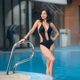 OP70058-FDS COSTWAY Swimming Pool Rail Ladder Handrail Stair