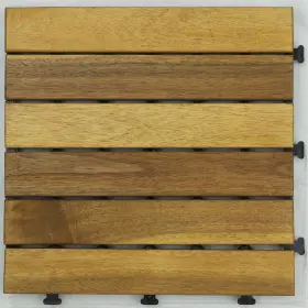 840620059251 COURTYARD CASUAL Acacia Teak Deck Tile Pack