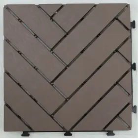 840620059282 COURTYARD CASUAL Deck Tile Pack Chocolate