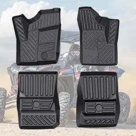 CAX3868 CPOWACE Tpe Front Rear Floor Mats Polaris Rzr Xp