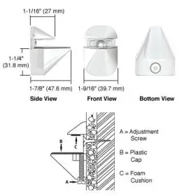 3882176 CRL Laurence Glass Shelf Bracket Lauren