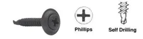 AV11456 CRL Countersunk Drilling Screws Washers