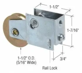 D1608 CRL Sliding Glass Door Roller Steel Wheel Housing