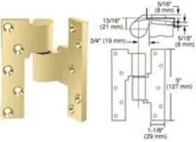 M19RHPB CRL Rixson Finish Right Offset Intermediate Pivot