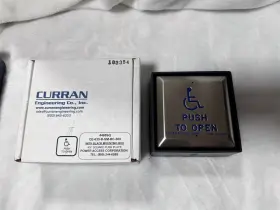 CE-635-B-SM-RC-300 CURRAN Square Handicap Push Plate