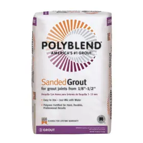 PBG38125 CUSTOM BUILDING PROD Polyblend Bright Sanded Grout