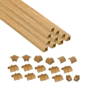818165017180 D-LINE Stainable Wood Effect Corner Cable Floor