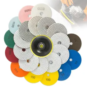 727903886196 DIAMDR Diamond Polishing Pads Set Tile Kit