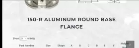 150-R-PC DIAMOND ALUMINUM Rail Round Base Flange #3