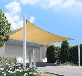 Diig 649670946760 Outdoor Sun Shade Sail Canopy 10ft X 14ft Rectangle Cloth Patio Cover -