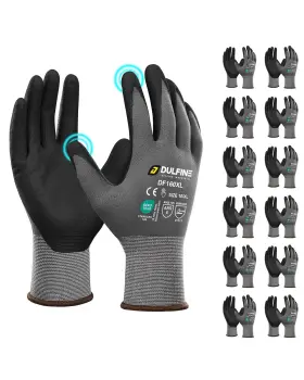 077063075788 DULFINE Safety Gloves Men Women Microfoam Coated