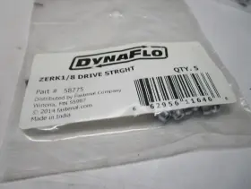 58775 DYNAFLO Straight Steel Yw Zinc Drive Grease Fitting